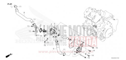 THERMOSTAT/DURIT D'EAU CB750AP de 2024